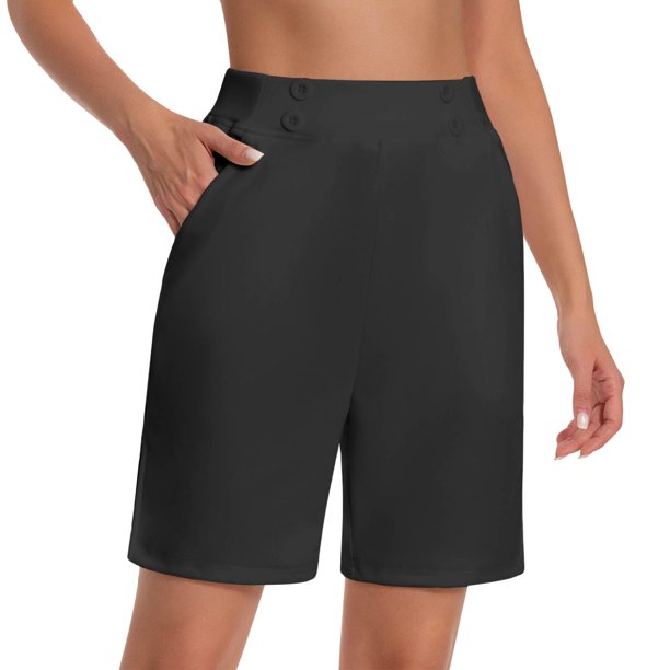 WILLBEST Pantalones Capri Casuales para Mujer, de Verano, Elásticos, Hasta La Rodilla, para Entrenamiento, Yoga, Informales, con Cintura Elástica, con Bolsillos, 151 Chica