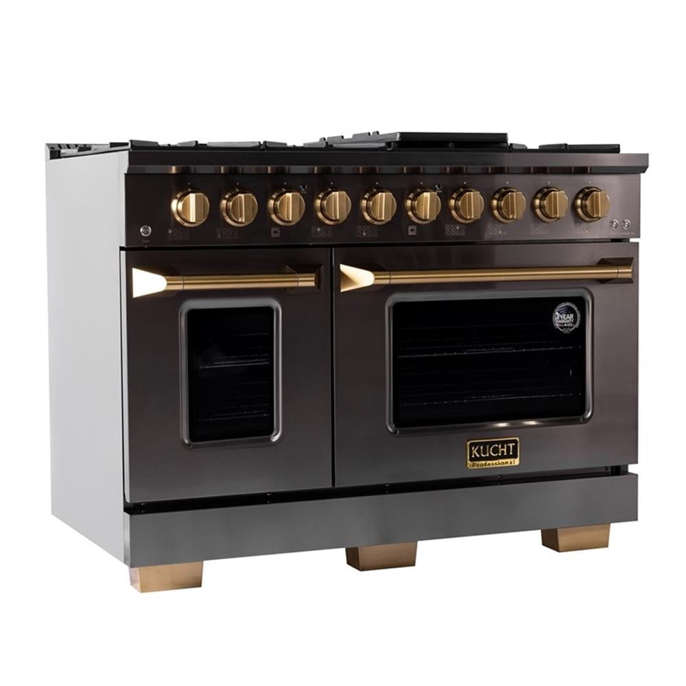 Pemberly Row 48" Natural Gas Range in Titanium Stainless Steel