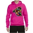thumbnail image 3 of Dean Russo The Only Person Dog Lover Unisex Graphic Hoodie Sweatshirt, Fuschia, XX-Large, 3 of 6