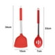 thumbnail image 2 of Paquete de 2 utensilios de cocina de silicona grandes, juego de utensilios de cocina de acero inoxidable sólido y ranurado, resistente al calor, 2 of 5