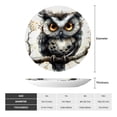 thumbnail image 2 of Honeii Whimsical Owl On Branch Print Elegant Bone China Decorative Plate, Porcelain Plate,Art Crafts,Ceramic Ornaments for Home Office Wall Decor-8in, 2 of 6