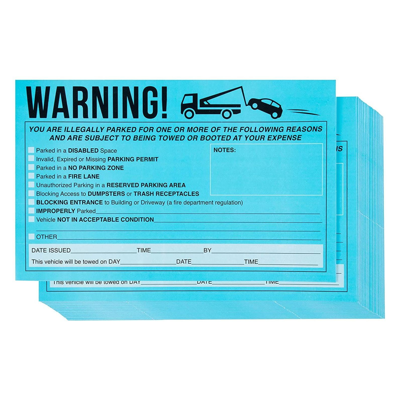 Stickers Waterproof Unauthorised vehicle will be towed No Parking Warning Sign 
