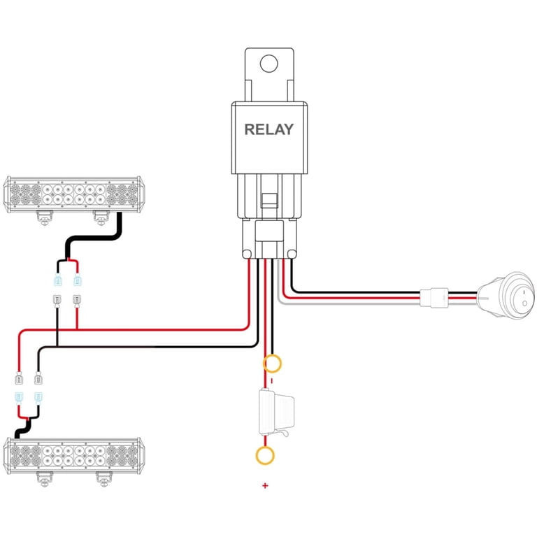 Nilight Remote Wiring Harness For LED Light Bar – 12V DC, 180W, 16 AWG – Wireless Strobe/Flash – 10064W – 2-Yr Warranty