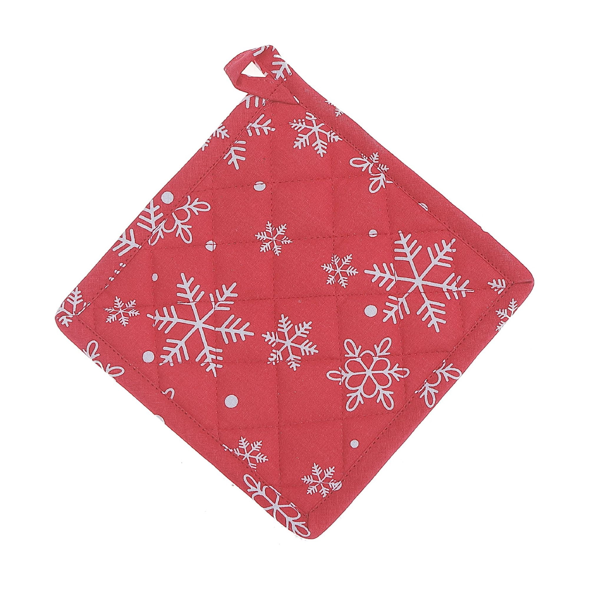 Cotton Pot Holder (Snowflakes) - Set of 6