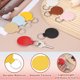 thumbnail image 3 of Uxcell 10 Pcs blanks de llavero de cuero PU en bulk, llavero circular para grabado láser, kit de llavero de cuero con anillos para suministros de bricolaje y regalos (Amarillo, 2" Diámetro.), 3 of 6