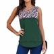 thumbnail image 2 of Camiseta sin mangas con cuello en V y estampado de leopardo Camiseta sin mangas de verano para mujer, Verde, XL Inevent AP002393-04, 2 of 6