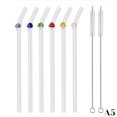 thumbnail image 1 of 1 Set Creative Baby Turtle Drinking Straws High Borosilicate Glass Straws For Coffee Mug Tea Beer Cocktail Bar Accessories A5, 1 of 6