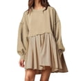 thumbnail image 1 of 2025 Robe Chandail en Molleton Surdimensionnée pour Femmes Vêtements d'Été Décontractés pour Femmes Manches Longues Col Rond Chandail-Over Hauts d'Été Décontractés Coupe Décontractée Chandails en Molleton Robe Maxi pour Femmes Mini, 1 of 6