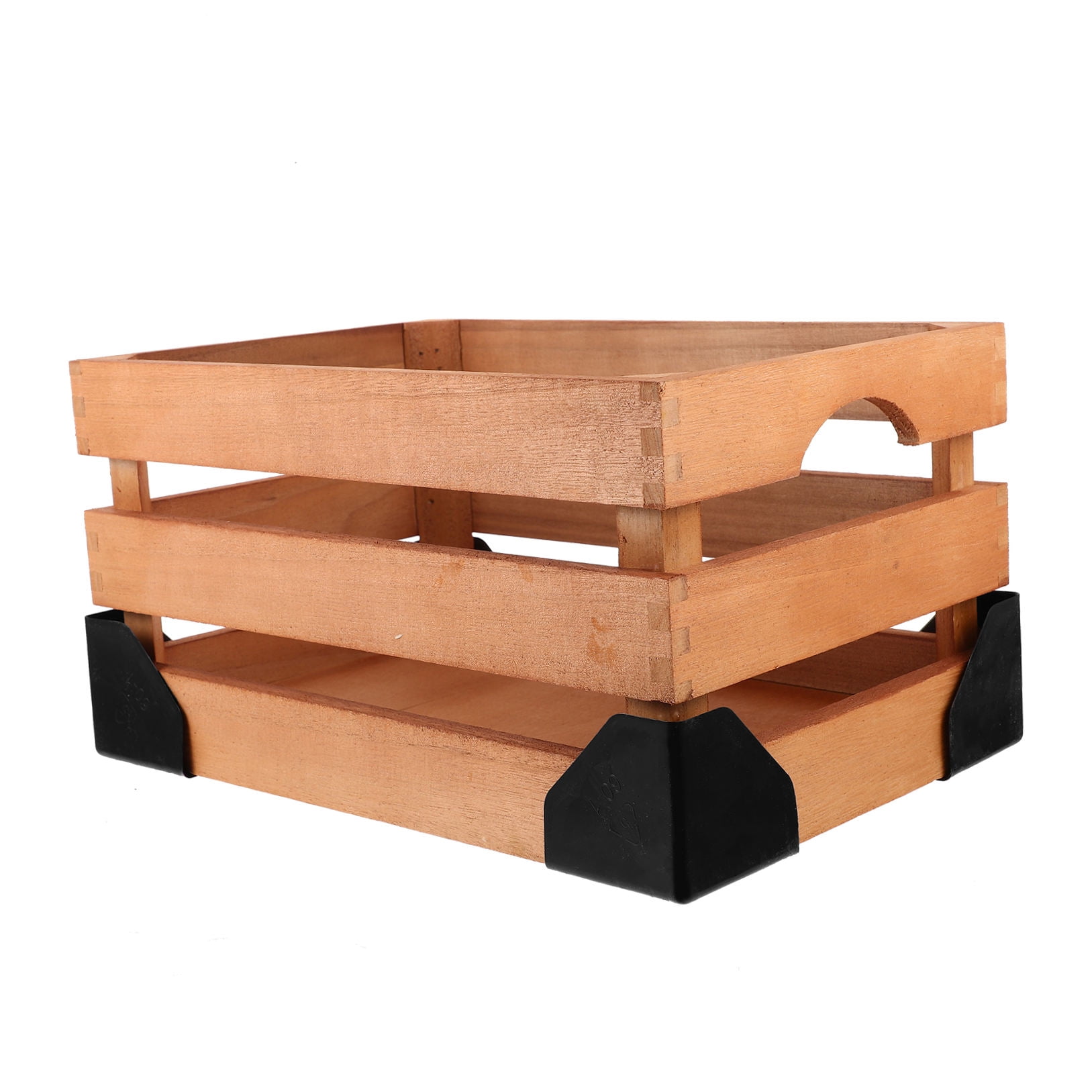 Wooden Storage Basket for Home and Supermarket Use Orange Color 1 Piece 12.5x8.5x9 Inches