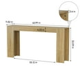thumbnail image 5 of CQSXDA Extra-Long 62.99-Inch Console Table for Living Room and Hallway Decorative Sofa Table for Narrow Entrances, Oak, 5 of 9