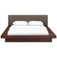 thumbnail image 5 of Modern Contemporary Urban Design Bedroom Queen Size Platform Bed Frame, Brown, Fabric Wood, 5 of 5