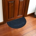 thumbnail image 4 of Navy Blue Half Round Welcome Mat Half Round Door Mat Half Circle Doormat Indoor Front Door Mats Outdoor Rubber Welcome Mat High Traffic Area Non Slip Dirt Trap Mat for Entryway Porch Entrance, 4 of 7