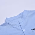 thumbnail image 4 of Camisas De Vestir Para Hombre Manga Corta Camiseta Henley de lino para hombre, camisetas de playa de algodón hippie informales de manga larga (Blue, XXL), 4 of 6
