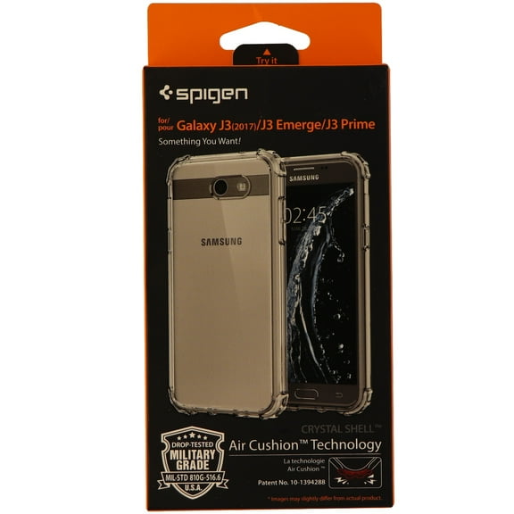 Spigen Crystal Shell Series Hybrid Case for Galaxy J3 (2017, 2nd Gen) - Clear