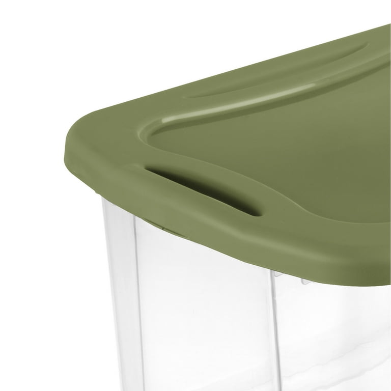 Sterilite EZ Carry 40 Quart Medium Storage Bin, Clear Plastic