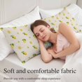 thumbnail image 5 of Cute Lemon Floral Body Pillow Cover 20 x 60 Inch Decorative Pillow Cover Farmhouse Vintage Linen Texture Lumbar Pillowcase Seasonal Rectangle Cushion Case for Couch Sofa Bed Living Room, 5 of 9