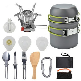 2 Person Portable CAMPING COOK SET Hiking Outdoor Travel Cooking Pots Pans  Kit