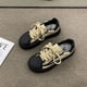 thumbnail image 1 of Cientos de zapatos de plataforma de fondo grueso para mujer, zapatos blancos con cabeza de concha de primavera y verano, zapatos de pan, 1 of 5