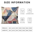 thumbnail image 5 of Creowell  Blush Pink and Navy Geometric Throw Pillow Cover Soft Cozy Decorative Throw Pillowcases Cushion Case for Home Decor Living Room Bed Couch Car Covers, 5 of 5