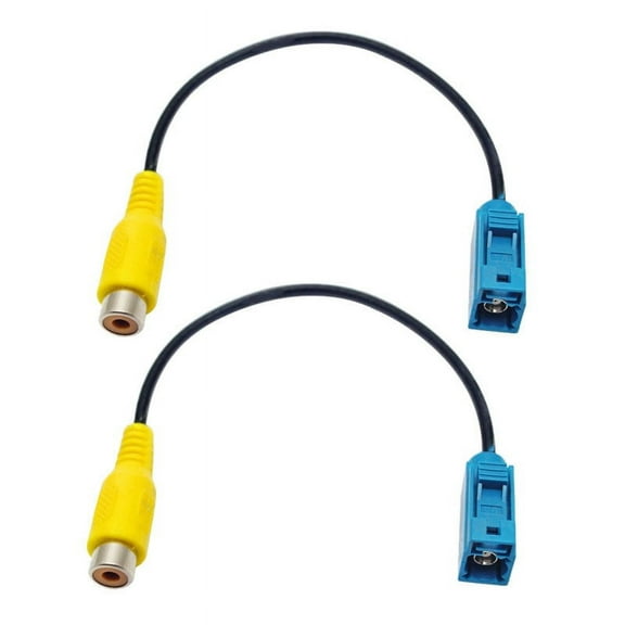 2X Fakra Reversing AV-IN Camera Video Connection Cable Parking Adapter - Fakra to Video Cable Adapter