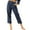 Dark Blue, variant on Reduce Price!Kojanyu Women Casual Solid Color Pants Pockets Bandage Elastic Waist Comfortable Straight Pant/Black 6(M)