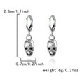 thumbnail image 2 of Yoyauz Acrylic Halloween Earrings Silver Black Skull Pendant Women's Earrings Fun Cute Ghost Halloween Holiday Costume Jewelry, 2 of 6