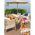 thumbnail image 4 of Outdoor Tablecloth with Umbrella Hole and Zipper, Hello Autumn Rectangle Table Cloth 60x120 Inch Waterproof Tablecloth, Vintage Pumpkins Thanksgiving Botanical Picnic Table Cover for Patio Camping, 4 of 7