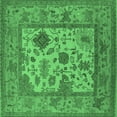 thumbnail image 1 of Ahgly Company Indoor Square Oriental Emerald Green Industrial Area Rugs, 3' Square, 1 of 4
