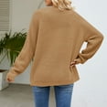thumbnail image 6 of Women's Open Front Knit Cardigan Sweater Long Sleeve Casual Loose Fit Chunky Knitwear with Pockets, 6 of 6
