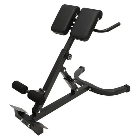 Foldable Chair Hyperextension - Adjustable Back Extension Machine for Home Gym - 3 Levels of Height & Angle for Strength & Full Body Workout