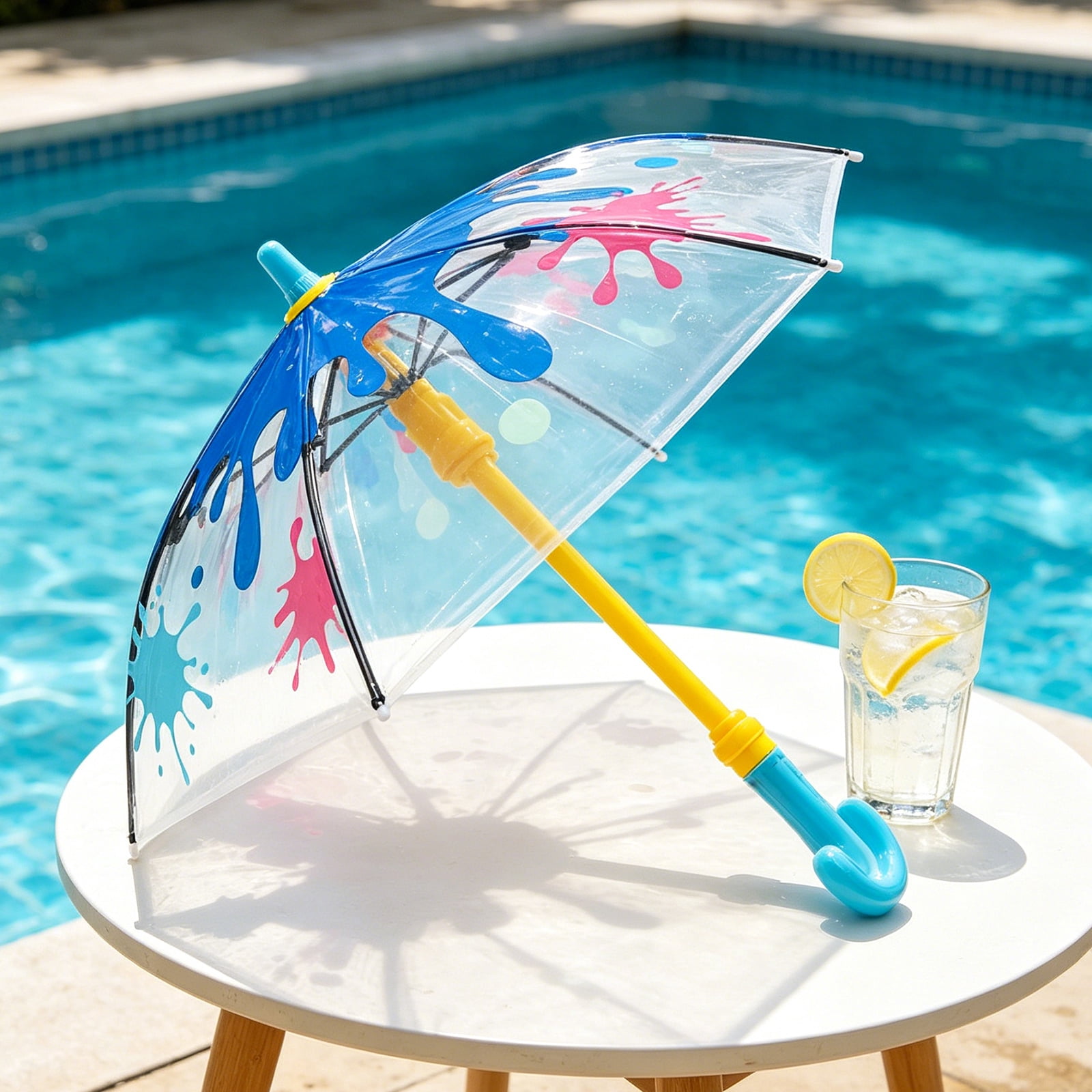 Generic Umbrella-Shaped Pull String Water Blaster Toy, Outdoor Summer Fun, 1 Pack