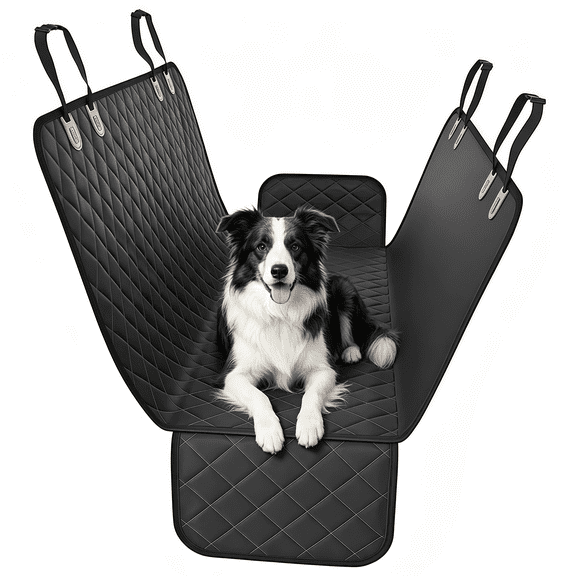 Dog Car Seat Cover for Back Seat for XL Cars, SUVs and Trucks - Durable Car Cover Protector for Dogs, Nonslip Backseat Dog Hammock, Waterproof Scratchproof Protection Against Dirt, Pet Fur
