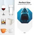 thumbnail image 5 of Drink Coasters, Open-Mouthed Shark -PVC Leather Coasters Sets of 4 for Tabletop Protection - Bar Accessories, Coasters for Drinks Cup Aesthetic Coasters Home Office Decor Octagon, 5 of 5