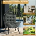 thumbnail image 4 of Zimtown Wicker Egg Chair for Indoor, Outdroor Chaise Chair for All Weather Egg Chais, Black, 4 of 7