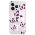 thumbnail image 4 of Rosebono For iPhone 14 Plus Case Compatible with MagSafe, Butterfly IMD Hybrid Bling Glitter Sparkle Laser Marble Graphic Fashion Cute Colorful Skin Cover Shockproof Case for iPhone 14 Plus, 4 of 5