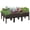 Brown 397, variant on Self-Watering Raised Garden Bed Kit 6-Piece, Elevated Planter Boxes with Drainage Holes for Patio, Deck, Balcony, Outdoor Flowers, Vegetables, Herbs, Brown Polypropylene