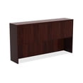 thumbnail image 3 of Lorell Chateau Series Mahogany Laminate Desking 70.9" x 14.8" x 36.5"Hutch, 1.5" Top - Drawer(s)4 Door(s) - Reeded Edge - Material: P2 Particleboard - Finish: Mahogany, Laminate, 3 of 7