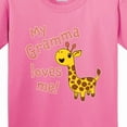 thumbnail image 4 of Inktastic My Gramma Loves Me Cute Giraffe Youth T-Shirt, 4 of 5