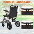 thumbnail image 6 of EastVita Portable Folding Wheelchair Travel Wheelchair with Handbrake Ultra-Light Wheelchair, 6 of 7