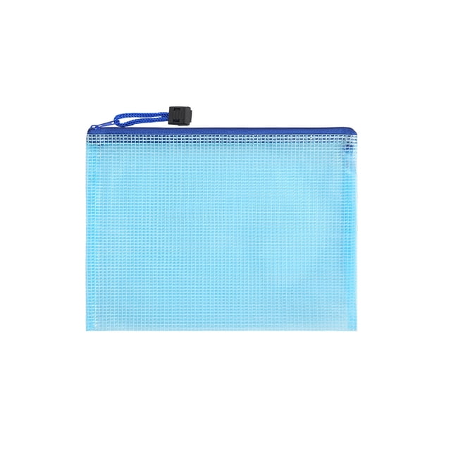 Sonducket Carpeta de archivos de 10 piezas Bolsa de documentos conveniente Contenedor de sujeción duradero Organizador de archivos con cremallera para Accesorios de disfraces Azul 12 cm * 23 cm