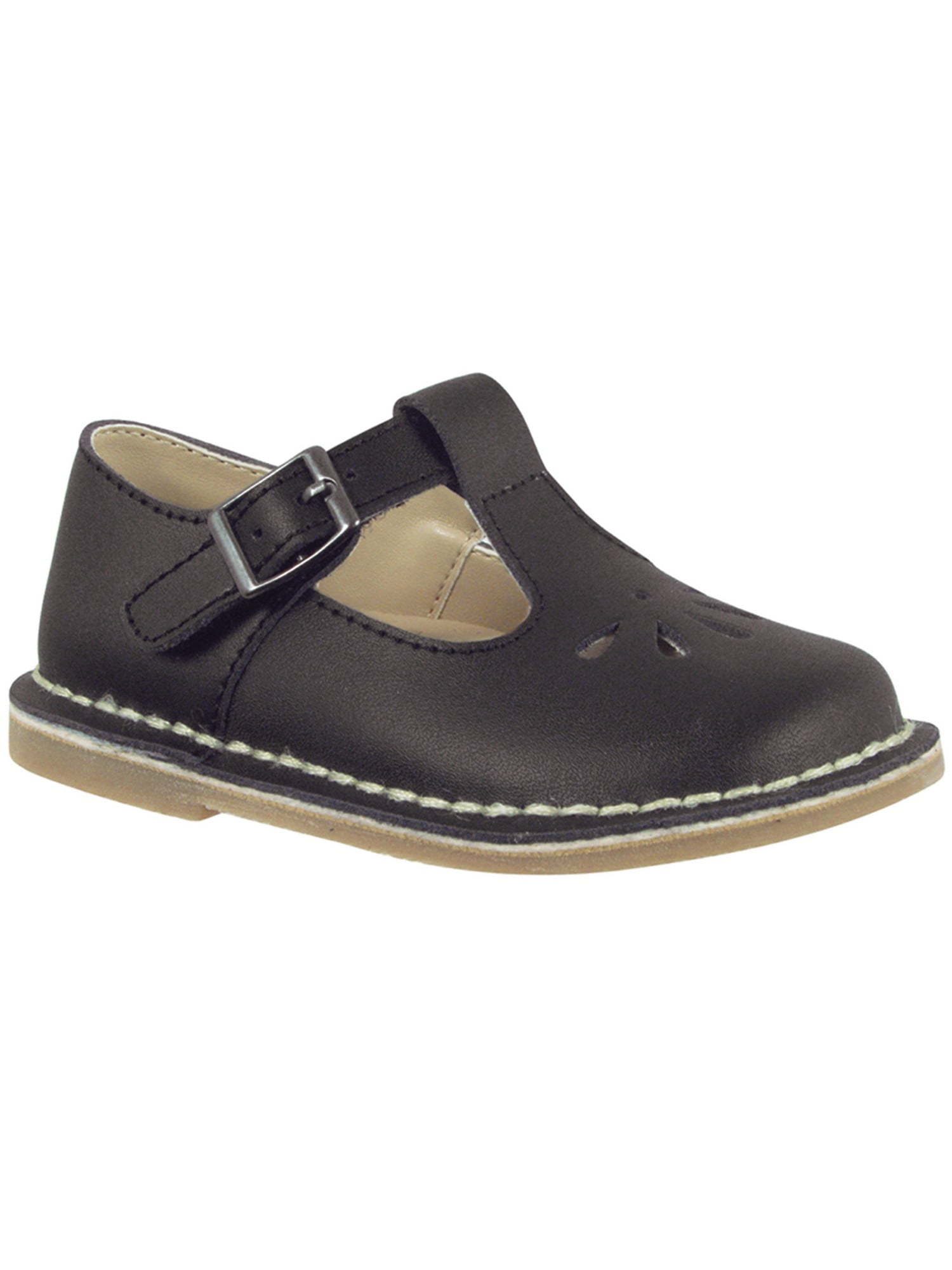 Baby Deer Baby Deer Little Girls Black Leather TStrap