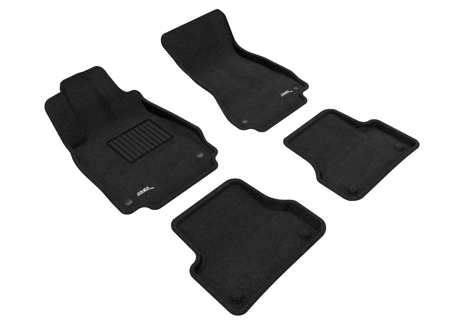 3D Maxpider 2012-2018 Fits Audi A7 2013-2018 S7 2014-2018 RS7 Elegant Woven Nylon Black 1st 2nd Row Floor Mat L1AD02304709