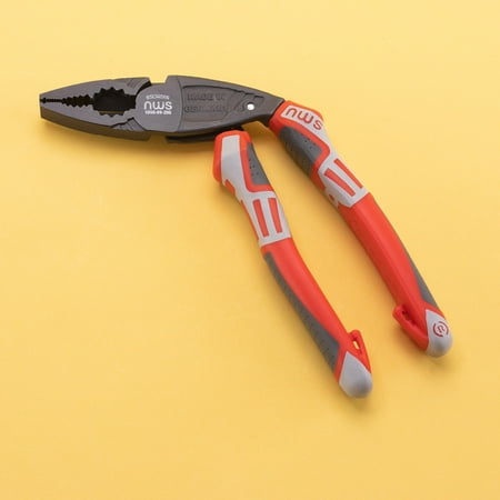 

NWS 8 Ergonomic High Leverage Combination Pliers ErgoCombi - TitanFinish - SoftGripp Tethered Attachment
