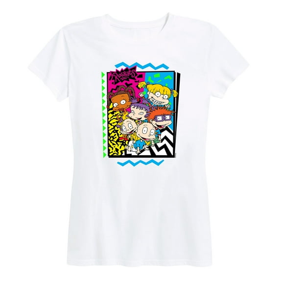 Rugrats - 90's Style Character Collage -Women's Short Sleeve Graphic T-Shirt