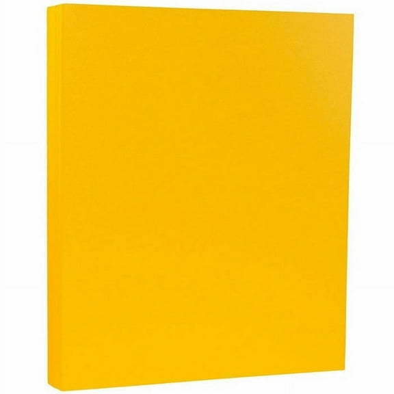 JAM Paper Solid Colors, 8 1/2 x 11, Sunflower Yellow, 32lb, 2 packs of 50