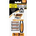 thumbnail image 1 of BIC Flex 5 Refillable Men's 5 Blade Disposable Razors, For a Smooth and Comfortable Shave, Disposable Razors For Men, 3 Cartridges + 1 Handle, 1 of 7