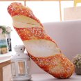 thumbnail image 3 of PENGXIANG 50CM 3D Simulation Bread Shape Pillow Soft Lumbar Back Cushion Plush Stuffed Toy, 3 of 4