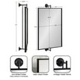 thumbnail image 2 of Kate and Laurel Darbridge Rectangle Pivot Mirror, Black 24x40, 2 of 9