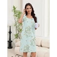 thumbnail image 5 of Ekouaer Nightgowns for Women with Pockets Button Front Short Sleeve House Dresses Floral Print Mumu Dress MooMoo Dresses, 5 of 8