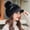 Black, variant on Women Girl Winter Thick Head Warmer Plush Hat Peaked Cap Visors Cap Duck Tongue Cap KHAKI